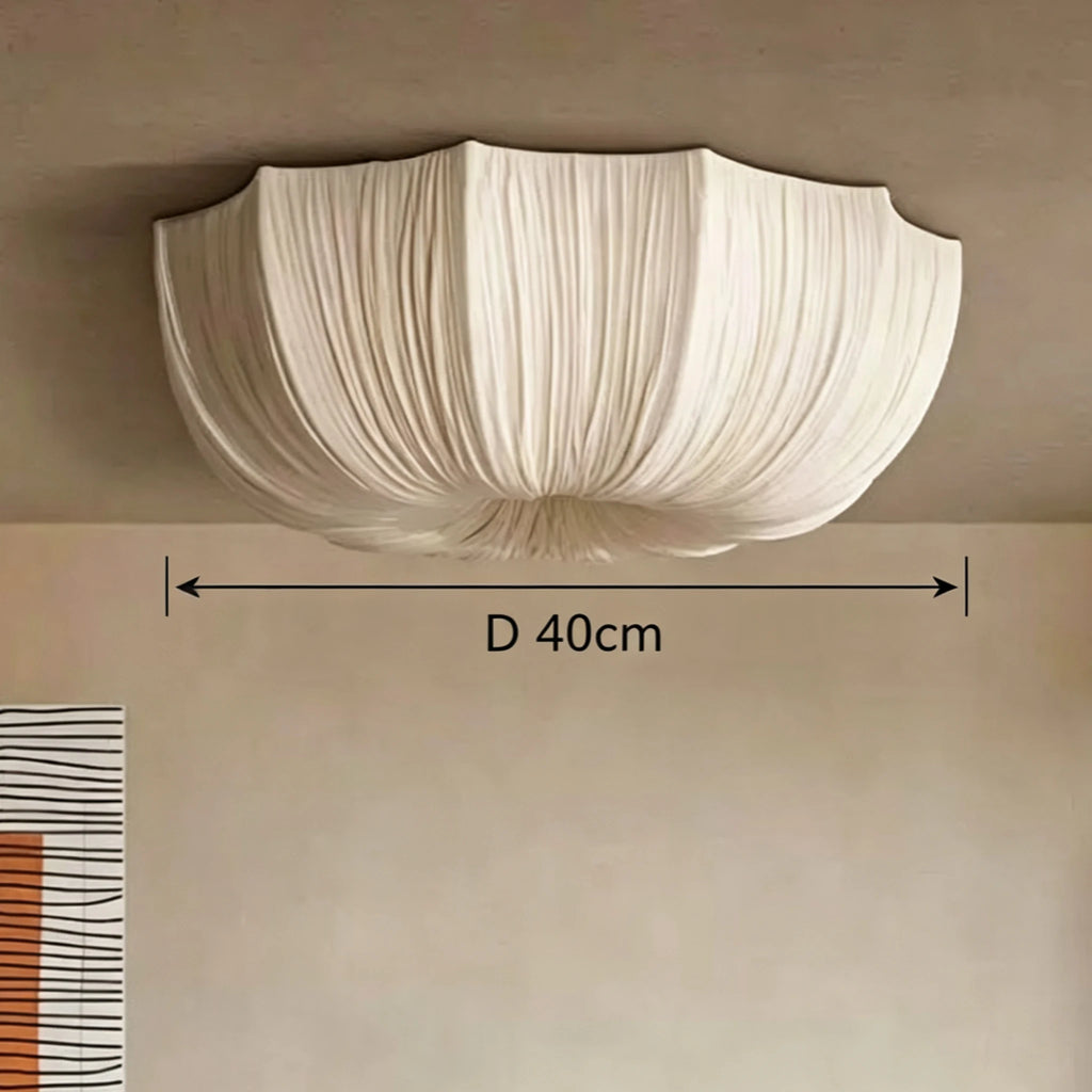 Wabi Sabi Fabric Pendant Lamp with Adjustable Colors for Living & Dining Rooms
