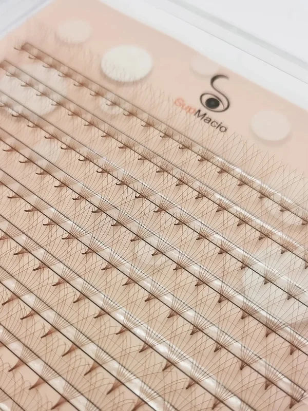 Premade Volume Lash Extensions Fans - Brown 6D 5D 4D 3D Mix - Eyelash Extensions