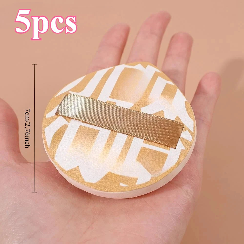 5-Piece Dual Purpose Makeup Puff Set - Soft Sponge for Foundation & Powder