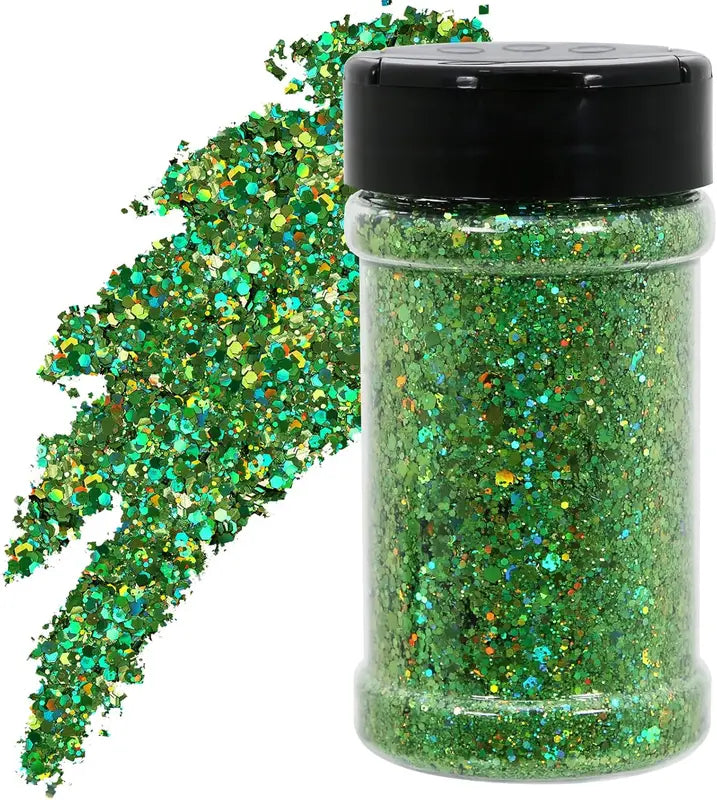 Silver Holographic Nail Glitter Mix 50g Chunky & Fine Glitter for Nail Art & Crafts
