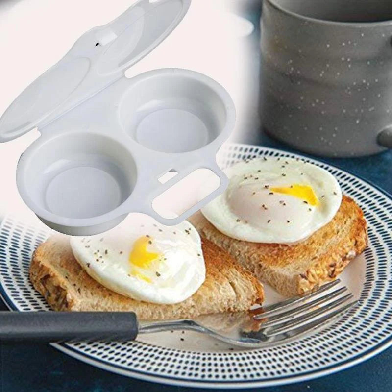 Microwave Egg Steamer Mold - Round Plastic Cooking Tool for Eggs