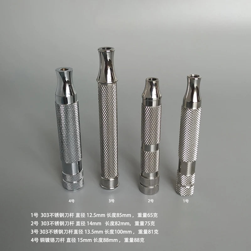 Double Edge Safety Razor with Zinc Alloy Head and Stainless Steel Handle - Multiple Colors