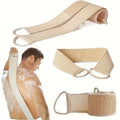 Dual Sided Bath Sponge Exfoliating Scrubber with Strap for Back & Dead Skin Removal
