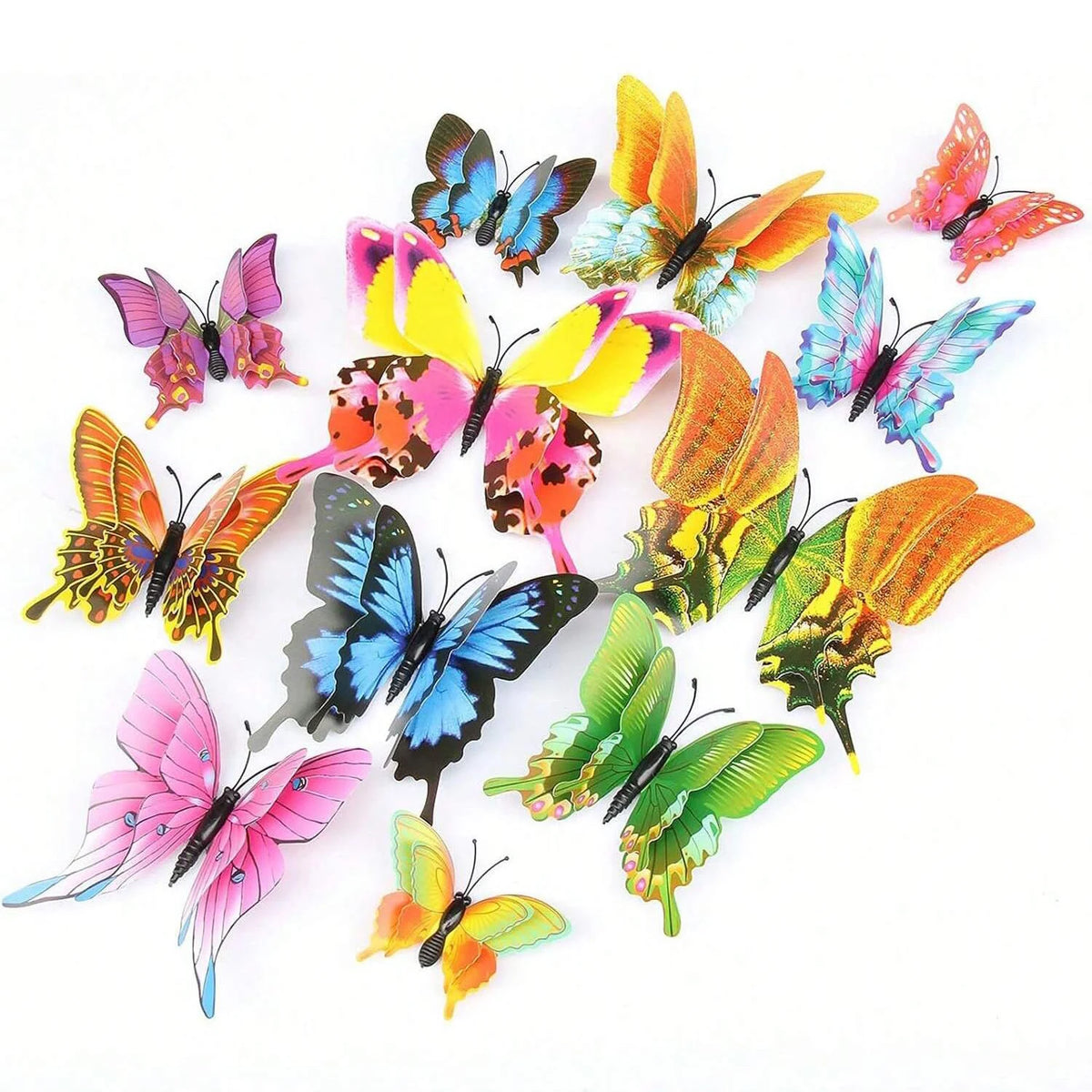 3D Butterfly Wall Decor 12-Piece Magnet Stickers for Party & Home Decoration