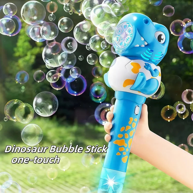 Automatic Bubble Machine for Kids Cartoon Dinosaur Giraffe Luminous Bubble Toy