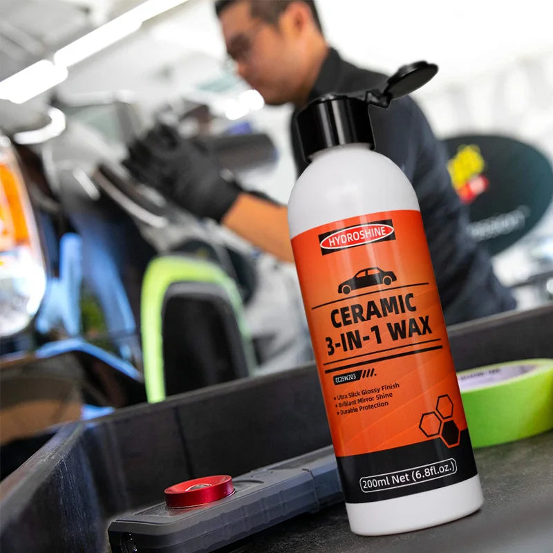 Ceramic 3-in-1 Car Wax - Scratch & Swirl Mark Remover, Protective Paint Care