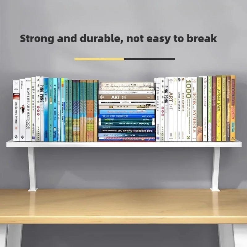 Multi-Color Wooden Desk Organizer with Metal Clamp - Office & Study Storage
