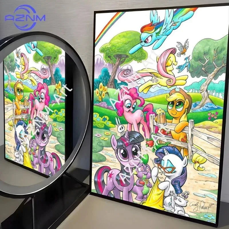 Cartoon P-Pony Poster for Home, Office & Dining Room Decor - Canvas Print