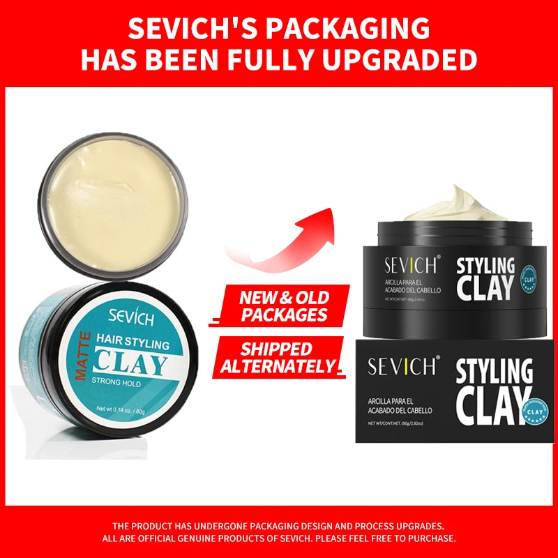 Strong Hold Hair Styling Clay for Men - Natural Matte Finish, 80g