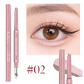 Dual-Tone Matte Highlighting & Contour Pencil for Eye Makeup - Waterproof, Nude Beige & Brown Shades