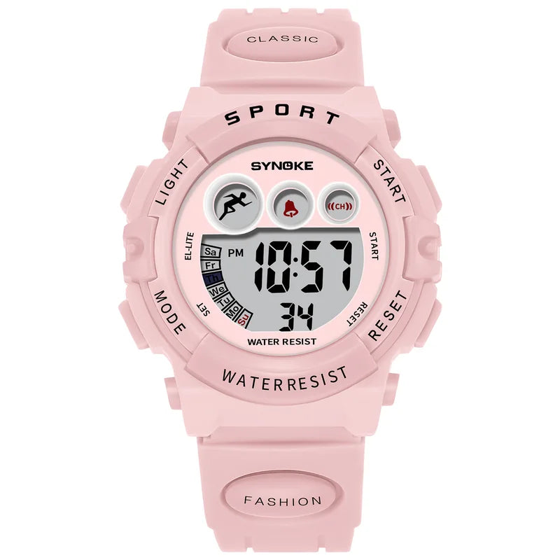 Kids Digital Waterproof LED Luminous Watch - Children's Electronic Wristwatch