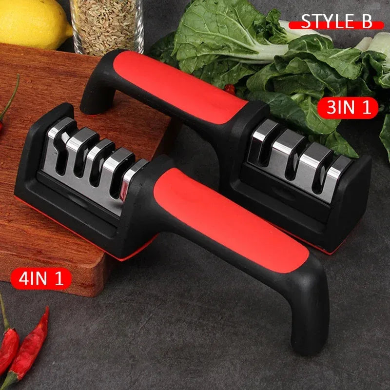 Multi-Stage Kitchen Knife Sharpener Handheld Stainless Steel Sharpening Tool