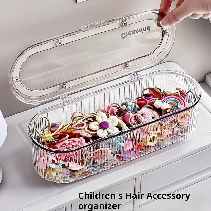 Hair Accessories Organizer Acrylic Storage Box with Multiple Compartments