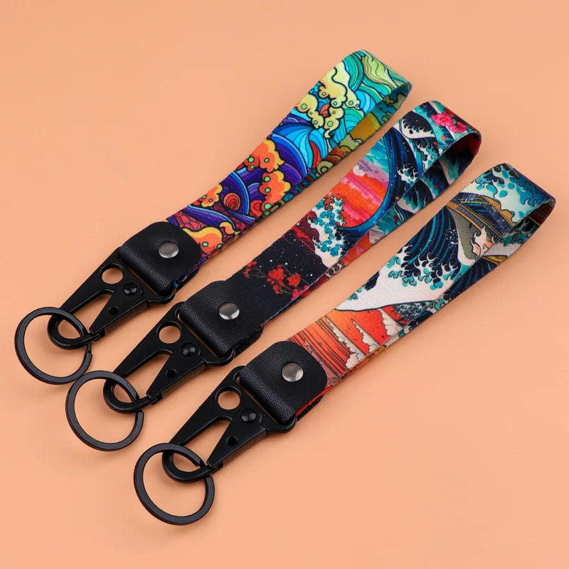 Dragon Eagle Beak Keychain with Koi Fish Design - Reversible Motorcycle & Car Accessory