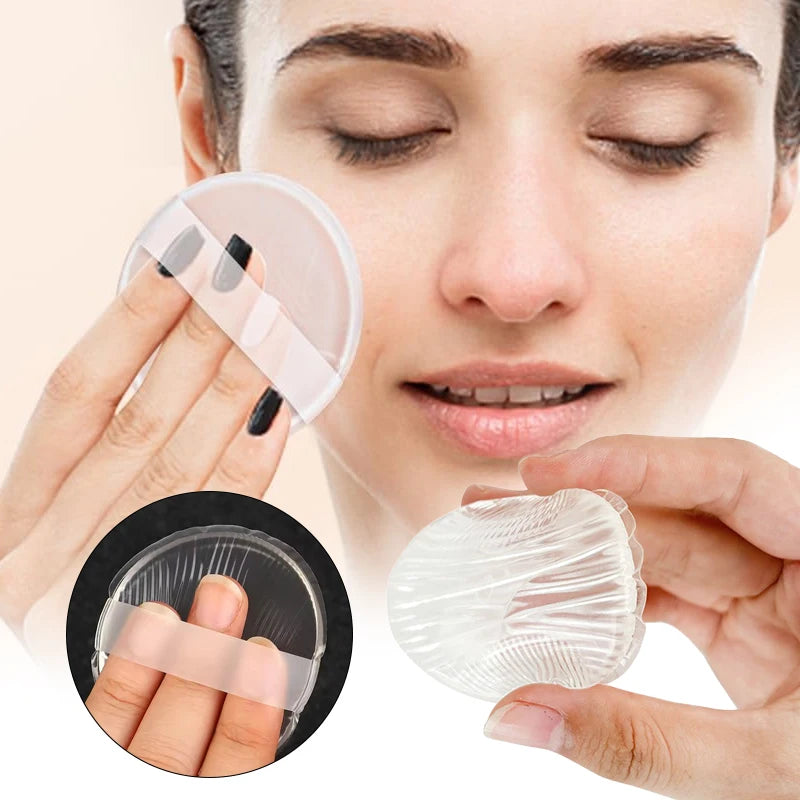 Silicone Gel Powder Puff Sponge for Foundation BB Cream Makeup Tools, Reusable, Non-Absorbent