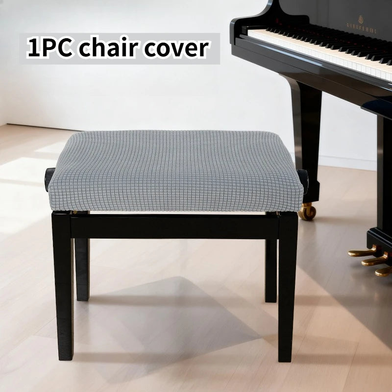 Elastic Jacquard Piano Bench Cover Dustproof & Washable Home Protector