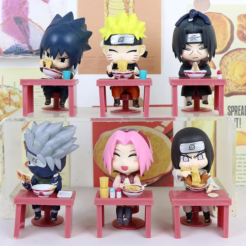 Anime Action Figures - Naruto Sasuke Kakashi PVC Miniatures, Series Blind Box Gift