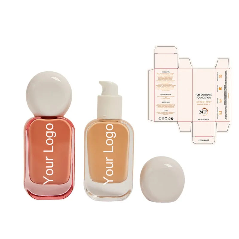 Waterproof Full Coverage Foundation - Long Lasting Vegan Makeup - 30g