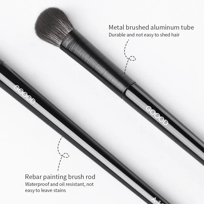 Natural Eye Makeup Brush Set with Eyeliner, Eyebrow, Blending & Detail Brushes