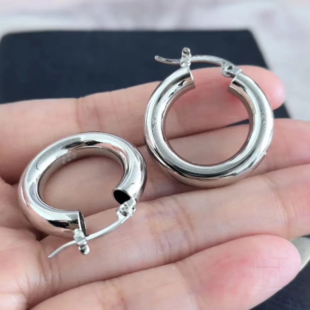 Sterling Silver Geometric Stud Earrings for Women - Versatile Jewelry Gift