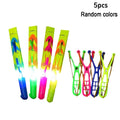 Light-Up Flying Slingshot Helicopter Toys Set for Kids - Outdoor Party Favors
