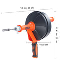 25Ft Manual & Electric Drain Auger Snake for Toilet Sewer Pipe Blockages