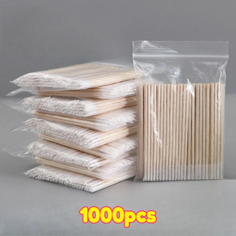 Micro Cotton Swabs for Eyelash Extension & Makeup Cleaning - 1000/200/100pcs
