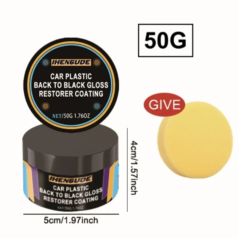 Crystal Clear Car Plastic Restorer for Interior & Exterior Panel Renovation Wax