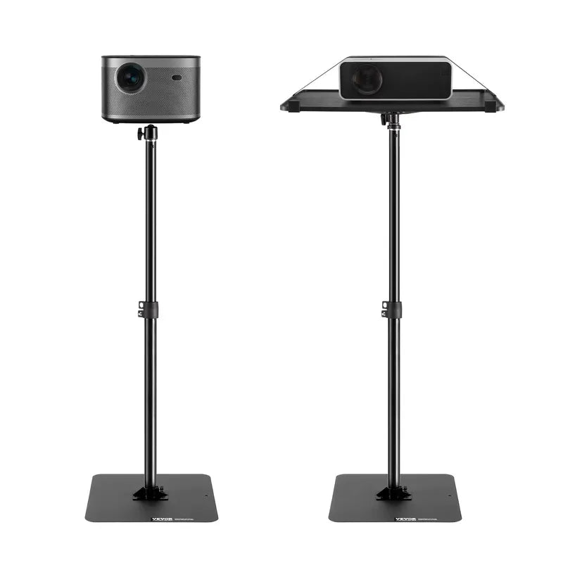 Adjustable Height Projector Floor Stand with Tray for Indoor Outdoor Use