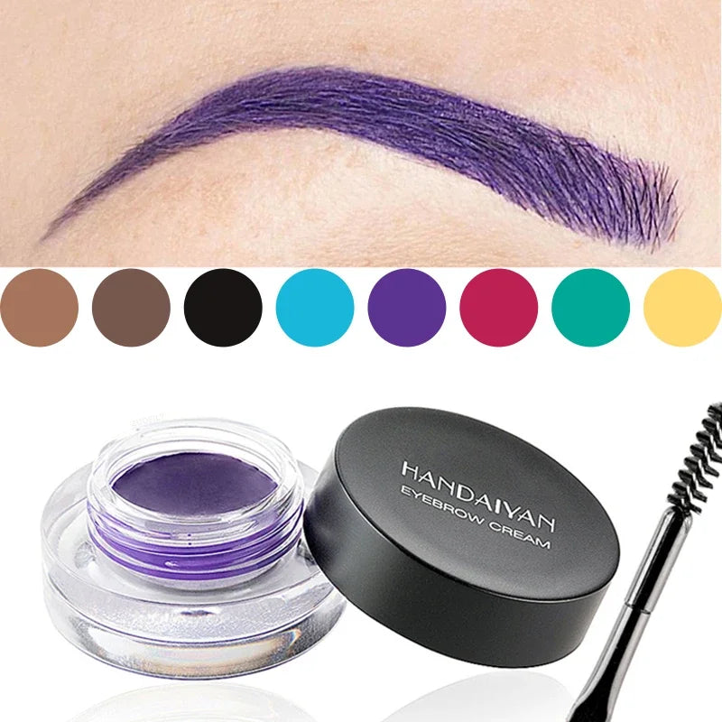 Colorful Eyebrow Dye Tint Cream Waterproof Smudge Proof Long-Lasting Brow Gel