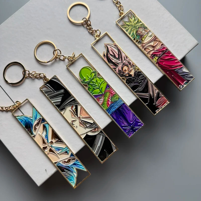 Anime Metal Hollow Out Keychains Bookmark for Fans - Cute Manga Jewelry Accessory