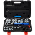 Hydraulic Flaring Tool Kit for Copper Pipes 3/16in to 1/2in with Double Flares
