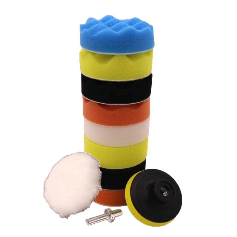 Car Foam Buffer Polishing Kit - 11pcs Sponge Pads for Auto Wax & Scratch Removal