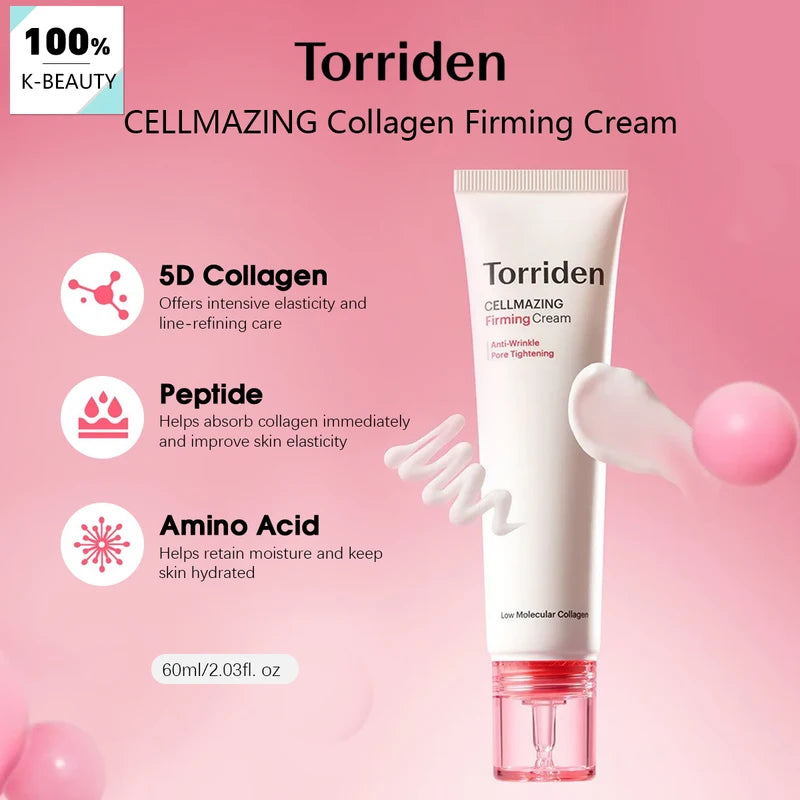 Firming Collagen Cream for Face 60ml - Hydrating, Non-Greasy, Long-Lasting Dewy Skin