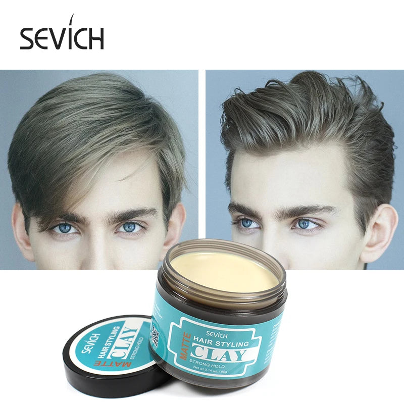 Strong Hold Hair Styling Clay for Men - Natural Matte Finish, 80g