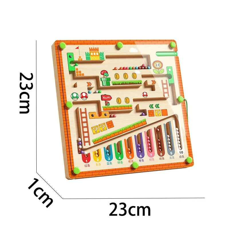 Magnetic Maze & Marble Run STEM Toy for Kids Ages 3-6 – Fine Motor Skills & Concentration Development