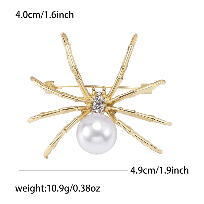 Women's Pearl Spider Brooch Halloween Party Accessory - Gift Jewelry