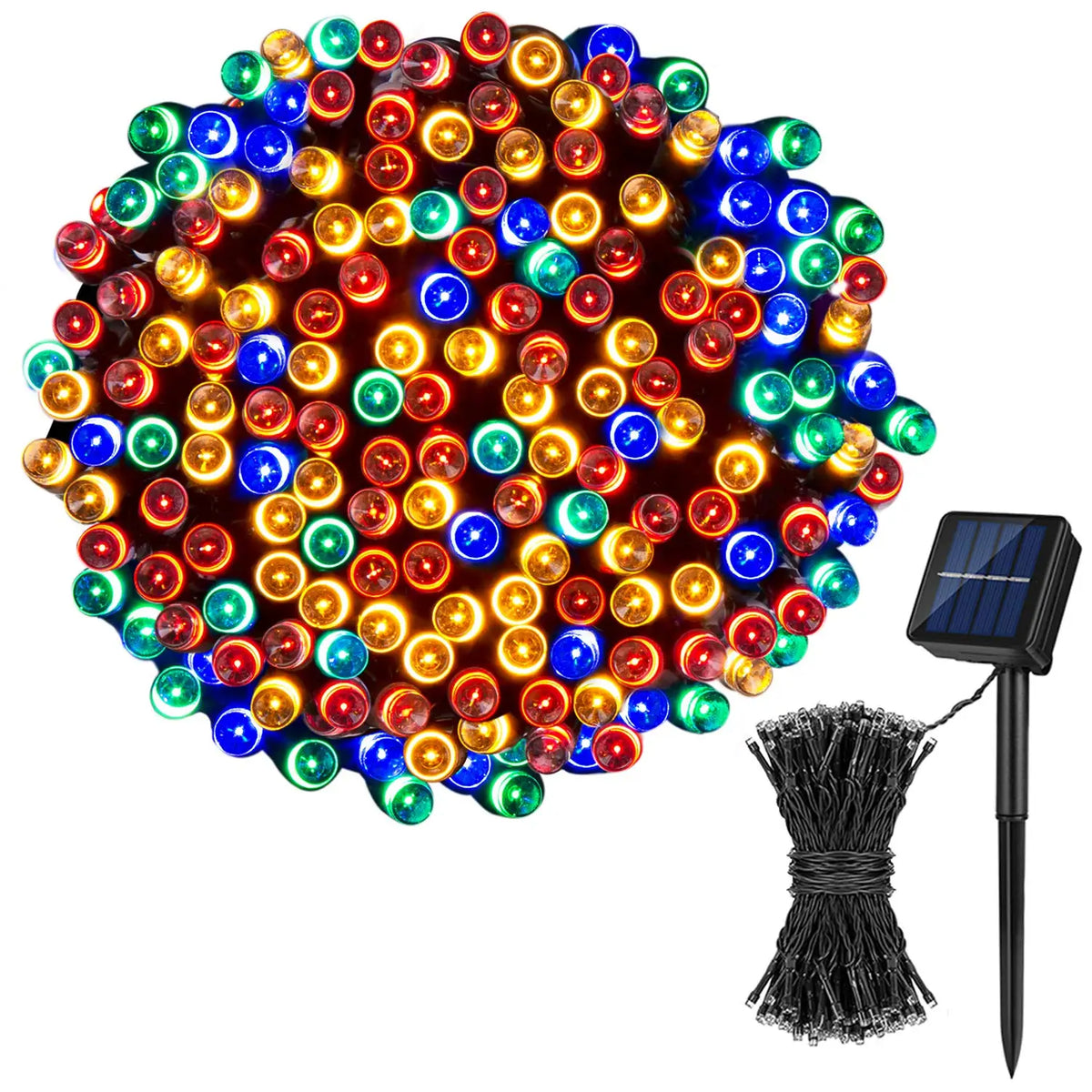 Outdoor Solar String Lights Waterproof 8 Modes for Garden Patio Decor