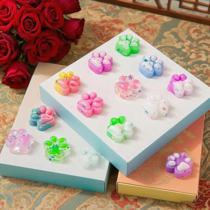 Mini Colorful Cat Claw Plush Pinch Toys Pack - Halloween & Party Favors