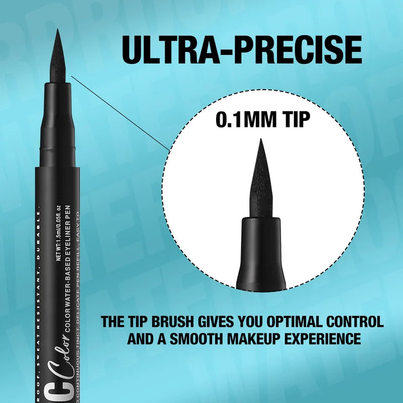 12-Color Waterproof Eyeliner Set - Long-Lasting Quick-Dry Oil-Proof Non-Smudge Makeup
