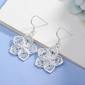 Retro Silver Flower Earrings for Women - Fashion Jewelry for Party Wedding