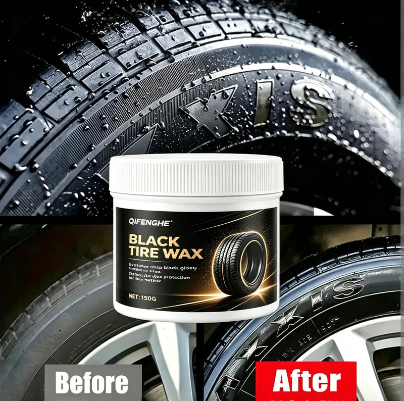 Car Tire Wax Paste 150g Black Tire Renovation Gloss Protectant Deep Black