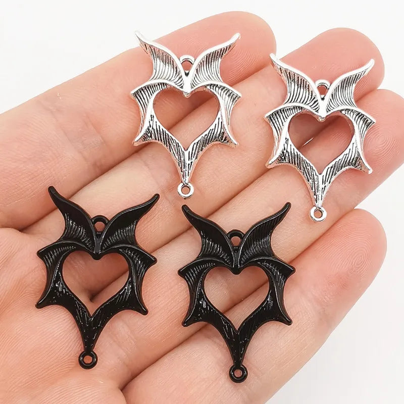 Halloween Retro Devil Wings Pendant Bat Jewelry Accessories Zinc Alloy DIY