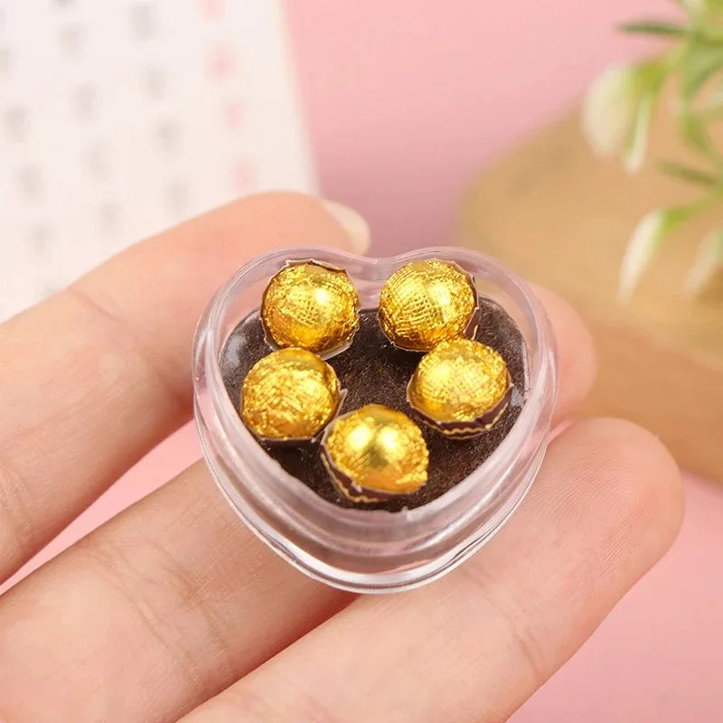 Miniature Dollhouse Chocolate Gift Box Model Food Toy for 1/12 Scale Decor