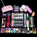 Professional Manicure Set with Acrylic & Glitter Powders Nail Kit with Liquid and Crystal Decor