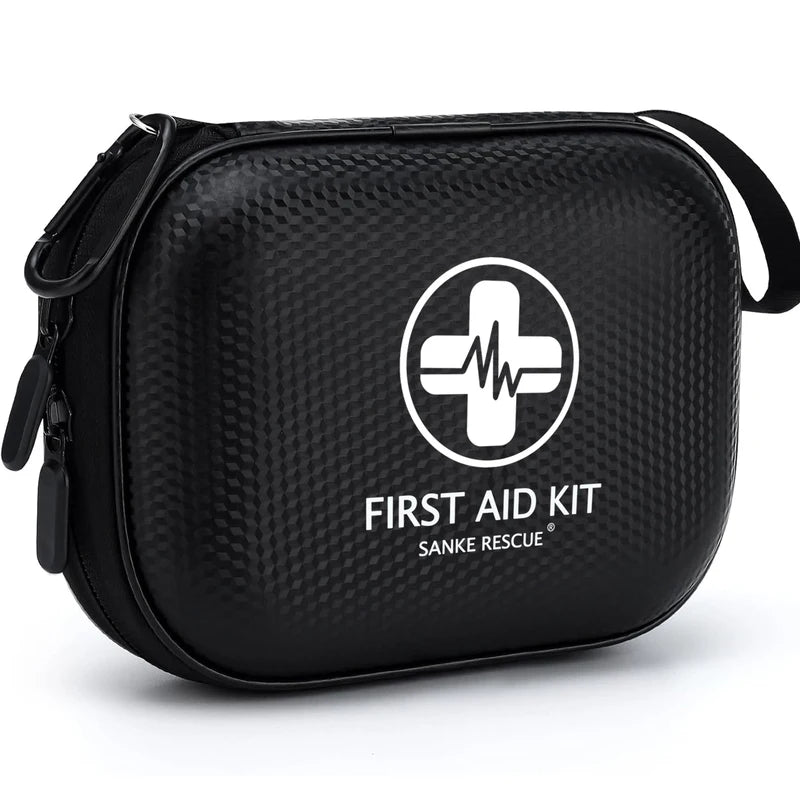 Mini Waterproof First Aid Kit with 150+ Emergency Medical Supplies - Compact & Portable for Home, Travel, Camping, Car, Sports