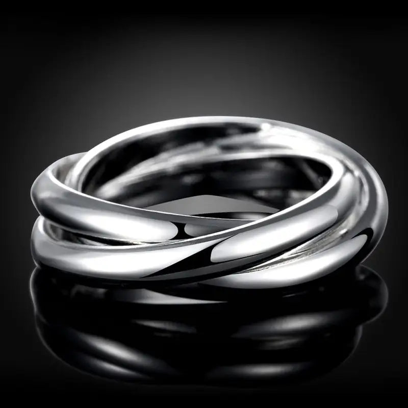 Sterling Silver Wedding Ring for Women - Fashion Jewelry with Charm, Gift-Ready
