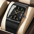Luxury Business Men's Watch Stainless Steel Mesh Waterproof Luminous Quartz Wristwatch