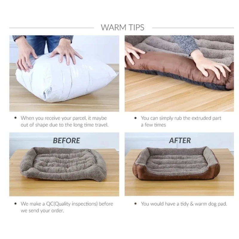 Large Dog Sofa Bed Cushion - Washable, Insulated Pet Bed for Medium Dogs & Cats