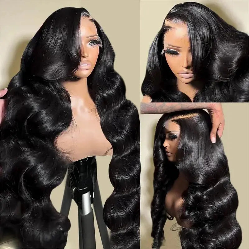 Body Wave Human Hair Wigs Glueless HD Lace Closure Pre-Plucked 30-32 Inch